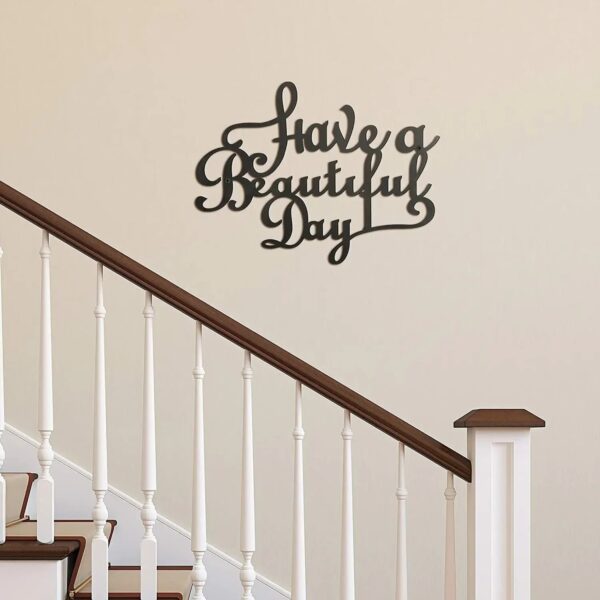 Have A Wonderful Day Decoration Wall Word Hanging Iron Art - Image 3