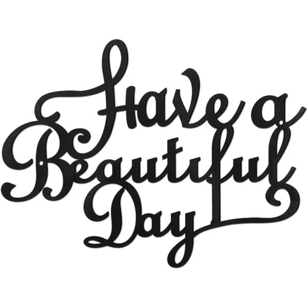 Have A Wonderful Day Decoration Wall Word Hanging Iron Art - Image 2